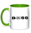 Чашка з кольоровою ручкою Land Rover Boss Лаймовий фото