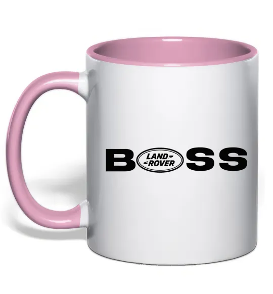 Чашка з кольоровою ручкою Land Rover Boss Ніжно рожевий фото