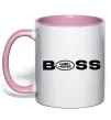 Чашка з кольоровою ручкою Land Rover Boss Ніжно рожевий фото