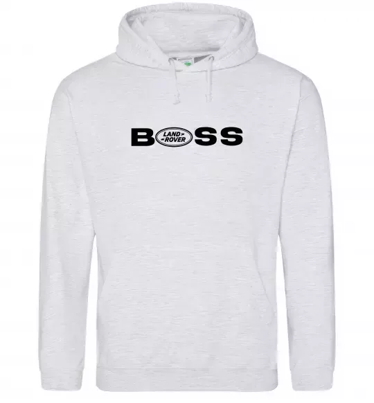 Мужская толстовка (худи) Land Rover Boss Серый меланж фото