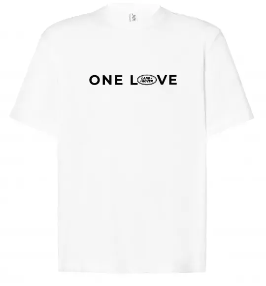 Футболка Оверсайз Land Rover one love Білий фото