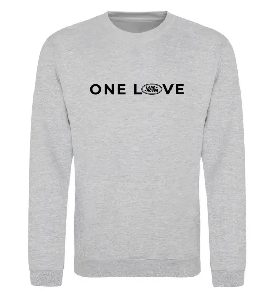 Свитшот Land Rover one love Серый меланж фото