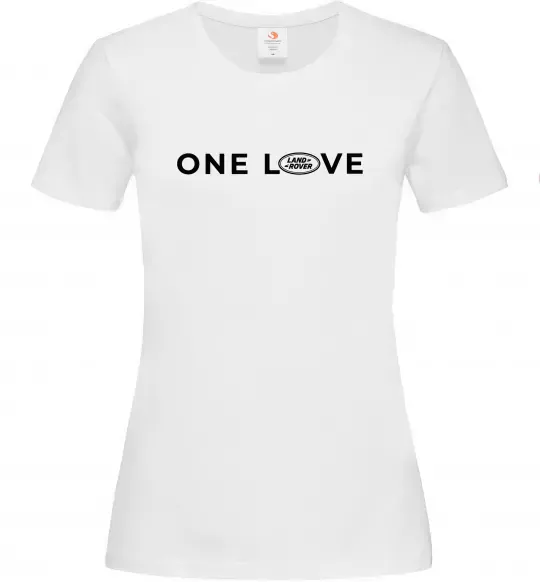 Женская футболка Land Rover one love Белый фото