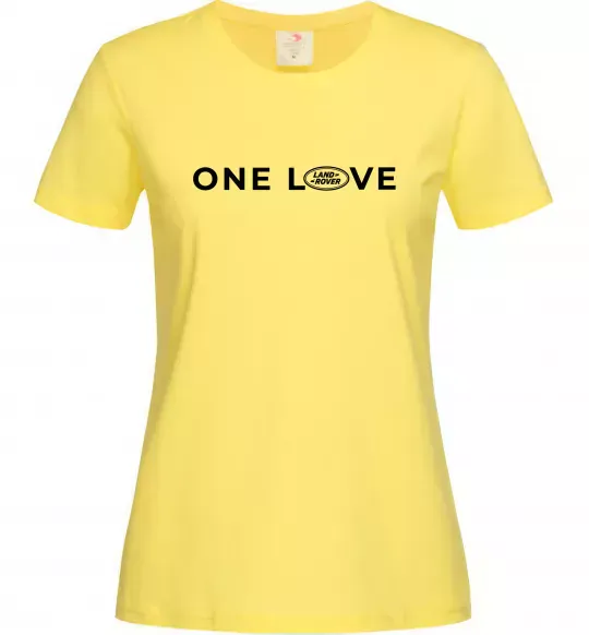 Женская футболка Land Rover one love Лимонный фото