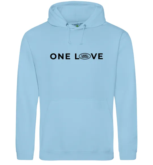 Мужская толстовка (худи) Land Rover one love Голубой фото