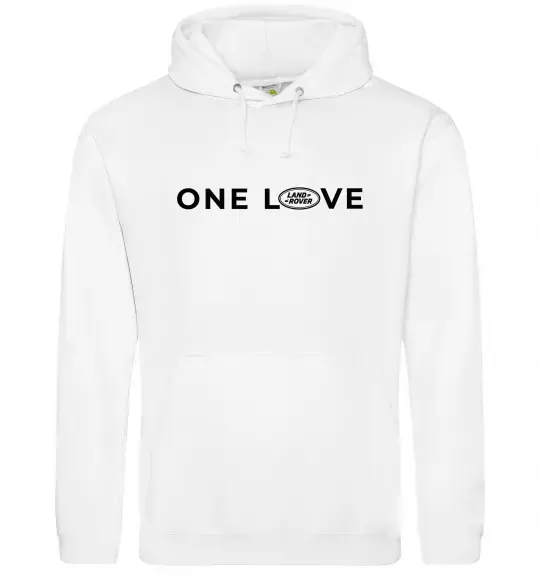 Женская толстовка (худи) Land Rover one love Белый фото
