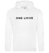 Женская толстовка (худи) Land Rover one love Белый фото
