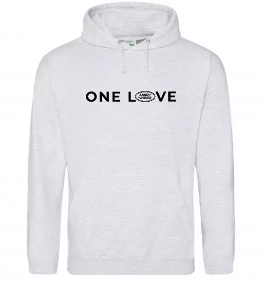 Женская толстовка (худи) Land Rover one love Серый меланж фото