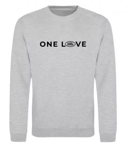 Свитшот Land Rover one love Серый меланж фото