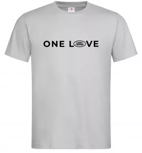 Мужская футболка Land Rover one love Серый фото