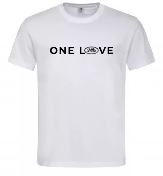 Мужская футболка Land Rover one love Белый фото
