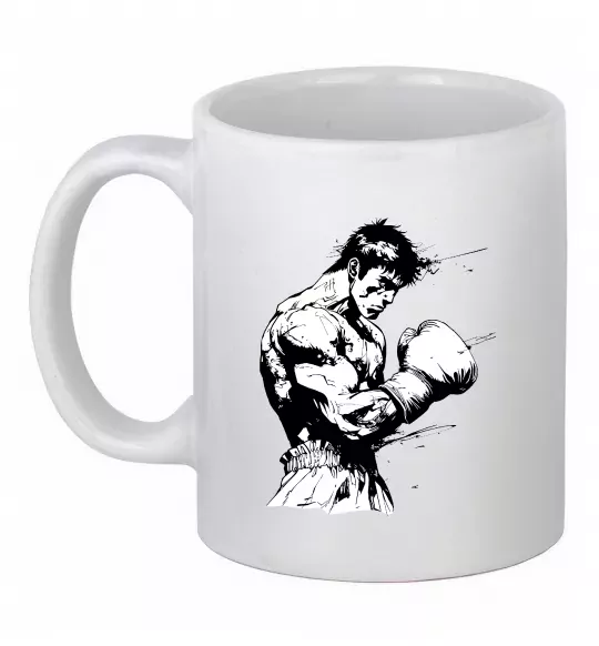 Чашка керамическая Боксер Белый фото