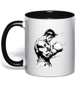 Чашка с цветной ручкой Боксер