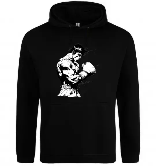 Чоловіча толстовка (худі) Боксер Чорний фото