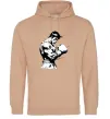 Женская толстовка (худи) Боксер Песочный фото