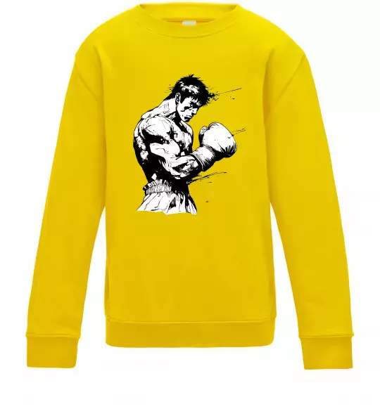 Детский Свитшот Боксер Солнечно желтый фото