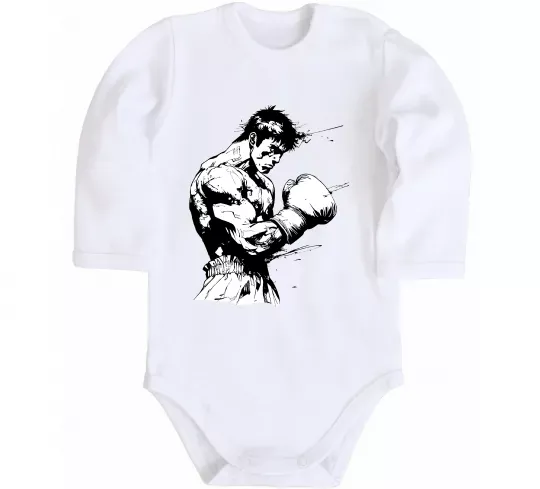 Детский боди Боксер Белый фото