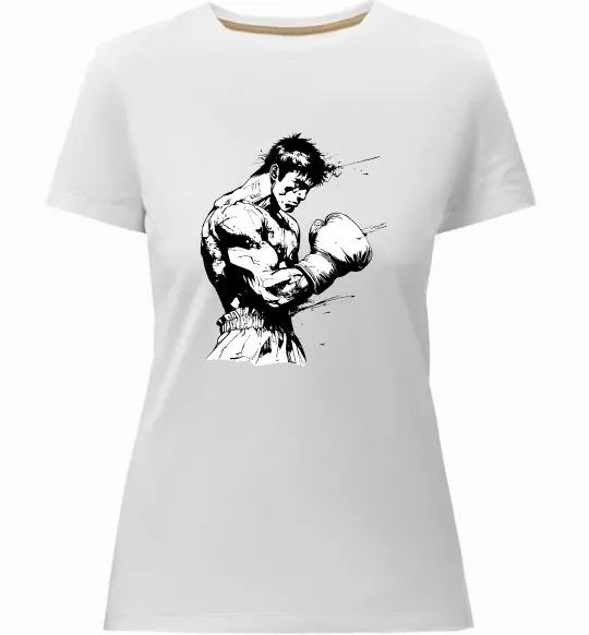 Жіноча преміум футболка Боксер Білий фото