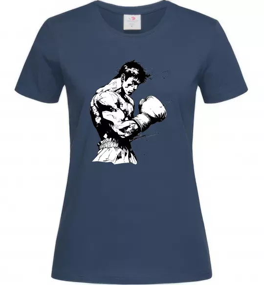 Женская футболка Боксер Темно-синий фото