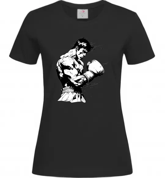 Женская футболка Боксер Черный фото