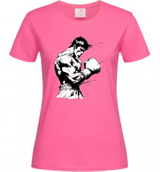 Женская футболка Боксер Ярко-розовый фото