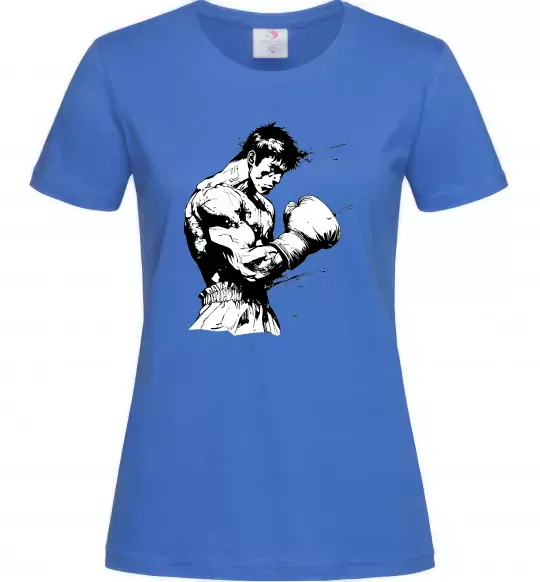 Женская футболка Боксер Ярко-синий фото