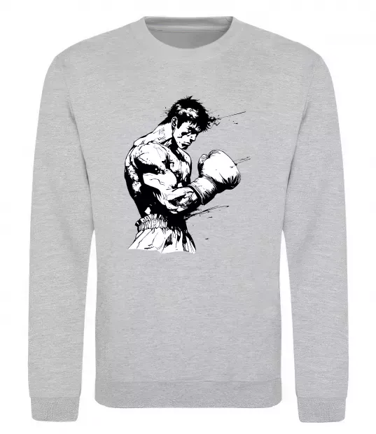 Світшот Боксер Сірий меланж фото