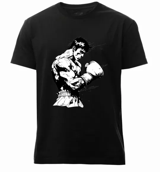 Мужская премиум футболка Боксер Черный фото