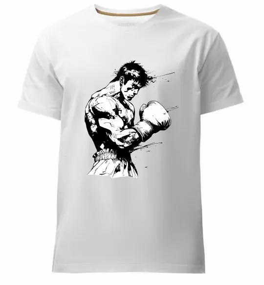 Мужская премиум футболка Боксер Белый фото