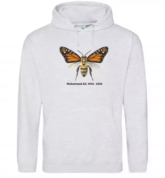 Женская толстовка (худи) Muhammad Ali Серый меланж фото