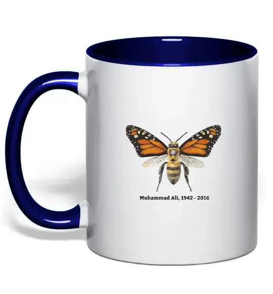 Чашка з кольоровою ручкою Muhammad Ali Глибокий темно-синій фото