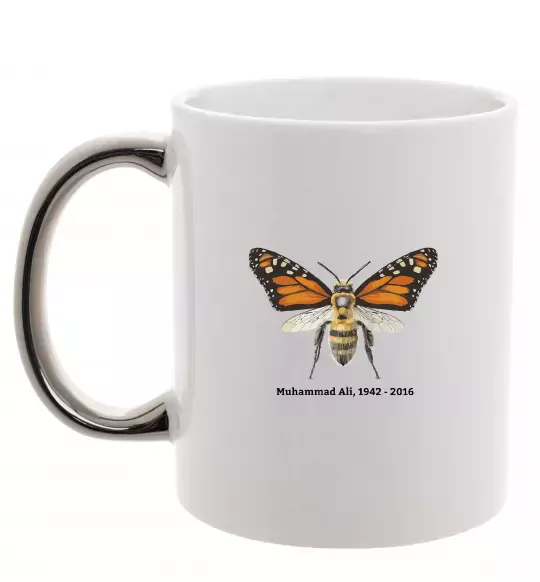Чашка з кольоровою ручкою Muhammad Ali Срібло фото