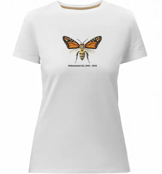 Жіноча преміум футболка Muhammad Ali Білий фото