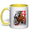 Чашка з кольоровою ручкою Mike Tyson Сонячно жовтий фото