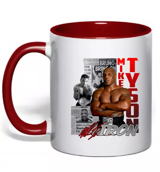 Чашка з кольоровою ручкою Mike Tyson Червоний фото