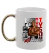 Чашка з кольоровою ручкою Mike Tyson Золото фото