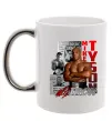 Чашка з кольоровою ручкою Mike Tyson Срібло фото