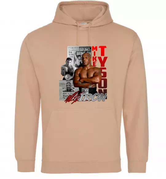 Чоловіча толстовка (худі) Mike Tyson Пісочний фото