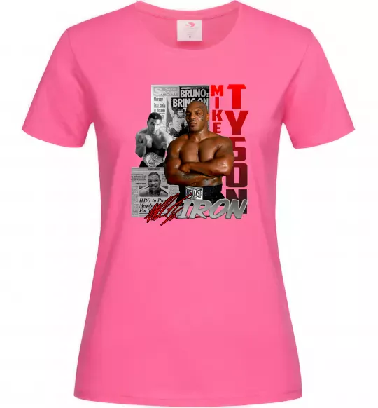 Женская футболка Mike Tyson Ярко-розовый фото