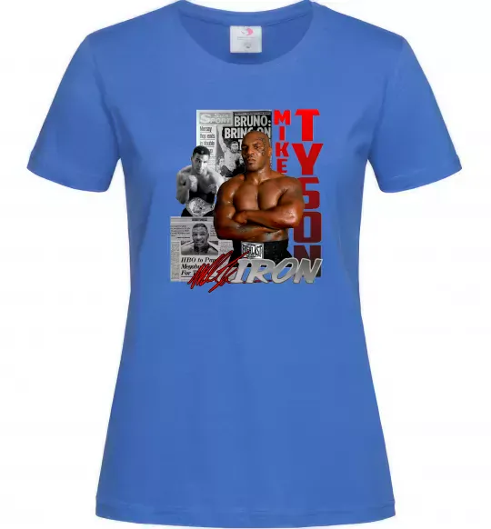 Женская футболка Mike Tyson Ярко-синий фото