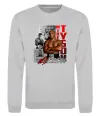 Свитшот Mike Tyson Серый меланж фото
