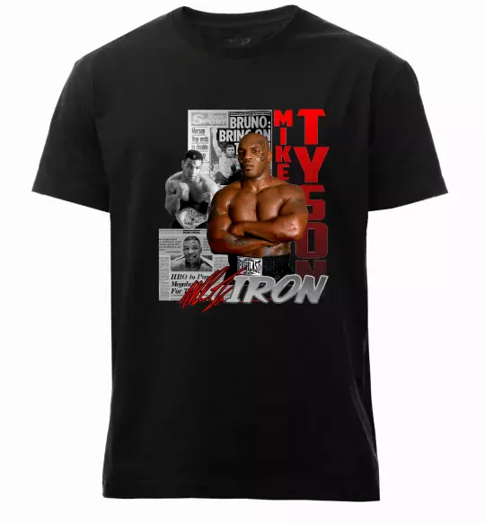 Мужская премиум футболка Mike Tyson Черный фото