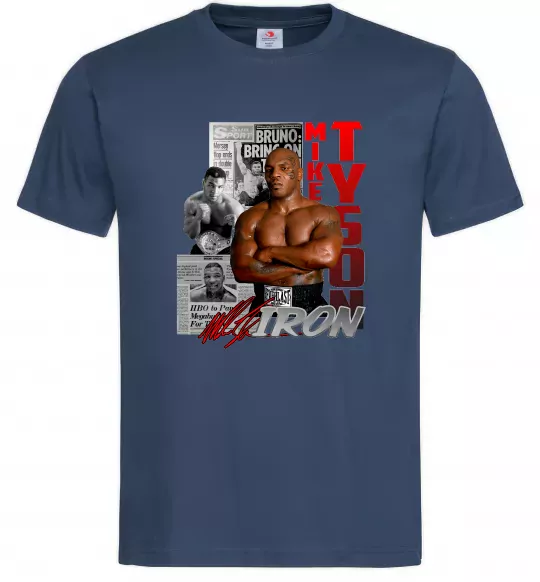 Мужская футболка Mike Tyson Темно-синий фото