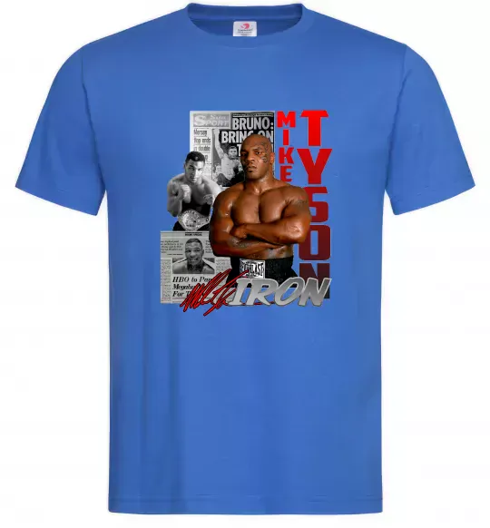 Мужская футболка Mike Tyson Ярко-синий фото