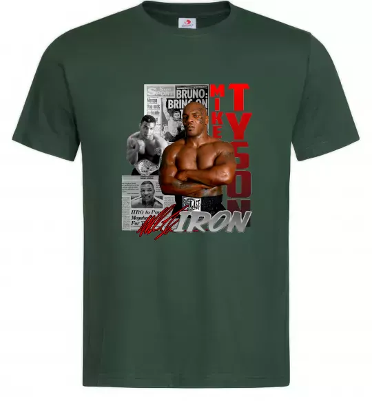 Мужская футболка Mike Tyson Темно-зеленый фото