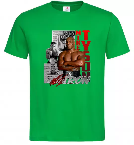 Мужская футболка Mike Tyson Зеленый фото