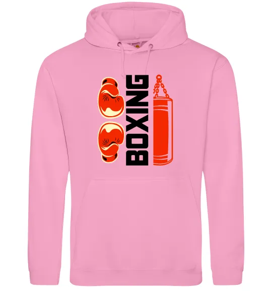 Чоловіча толстовка (худі) Boxing рукавиці та груша Рожевий фото