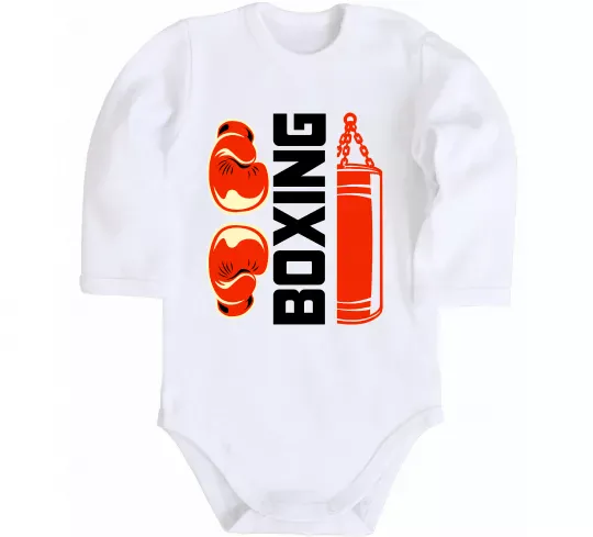 Детский боди Boxing рукавиці та груша Белый фото