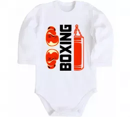 Дитячий бодік Boxing рукавиці та груша Білий фото