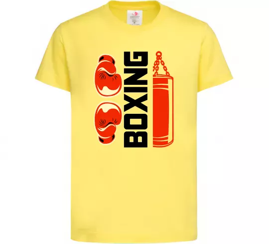 Детская футболка Boxing рукавиці та груша Лимонный фото